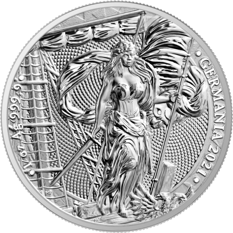 Germania 1 oz Silver BU, 5 Mark, 2021