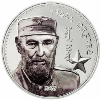 Fidel Castro, 1 oz. Silver, Mongolia, 1000 Togrog, 2017