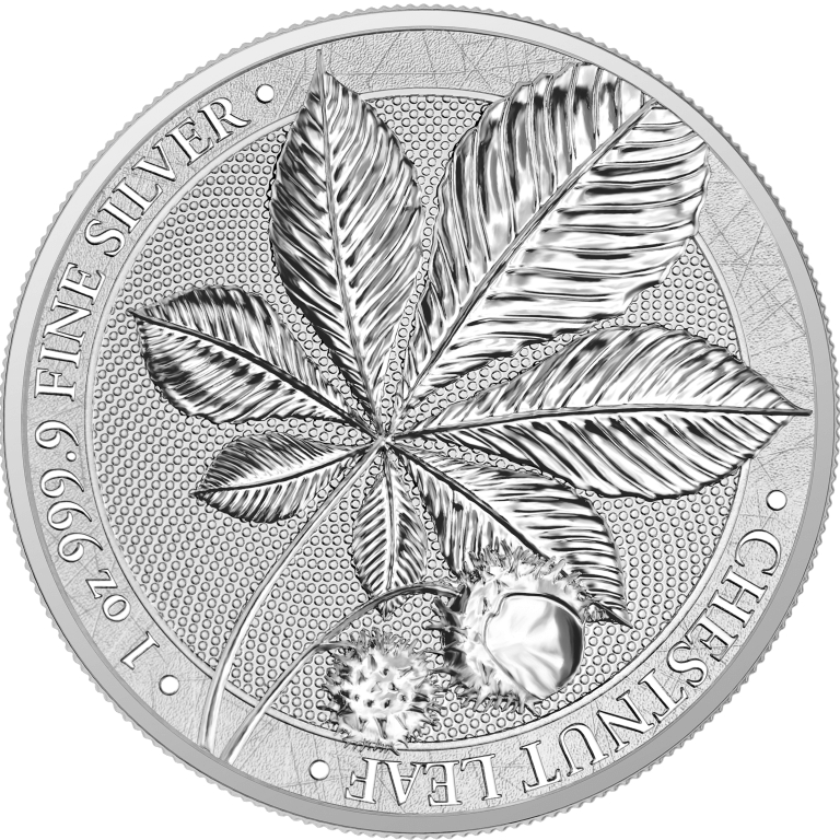 Chestnut Leaf 1 oz Silver BU, Mythical Forest, Germania, 5 Mark, 2021