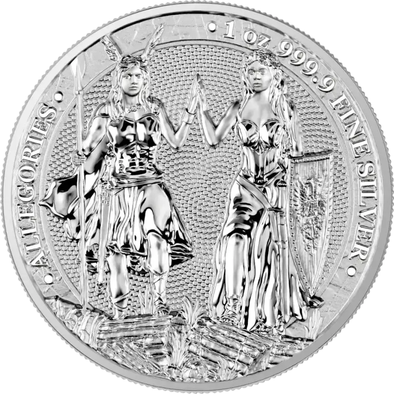 Galia & Germania 1 oz Silver BU, Allegories, Germania, 5 Mark, 2023