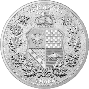 Galia & Germania 1 oz Silver BU, Allegories, Germania, 5 Mark, 2023